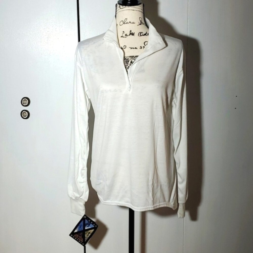 Dupont Duofold X Gear- White Longsleeve Zip  Performance Shirt CoolMax Sz.Medium
